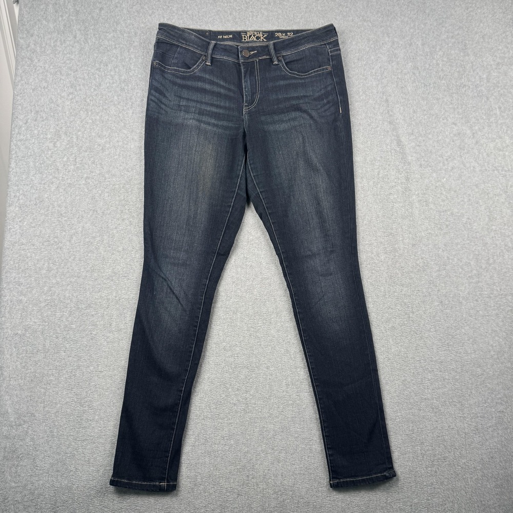 Buckle Black Jeans Mens 28x32 Dark Wash Fit No. 76 Skinny Stretch Denim